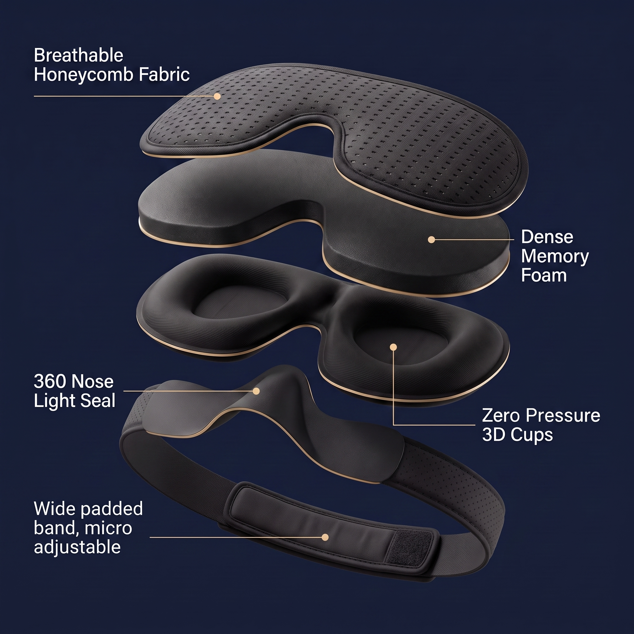 The Blackout Mask™ – 3D Contoured Sleep Mask